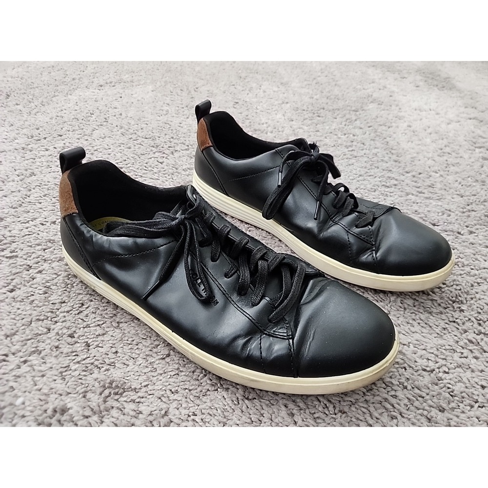 Cole Haan Grand+ Tennis Shoes Mens 10.5 Black Good Modern Craft C36923 Sneaker